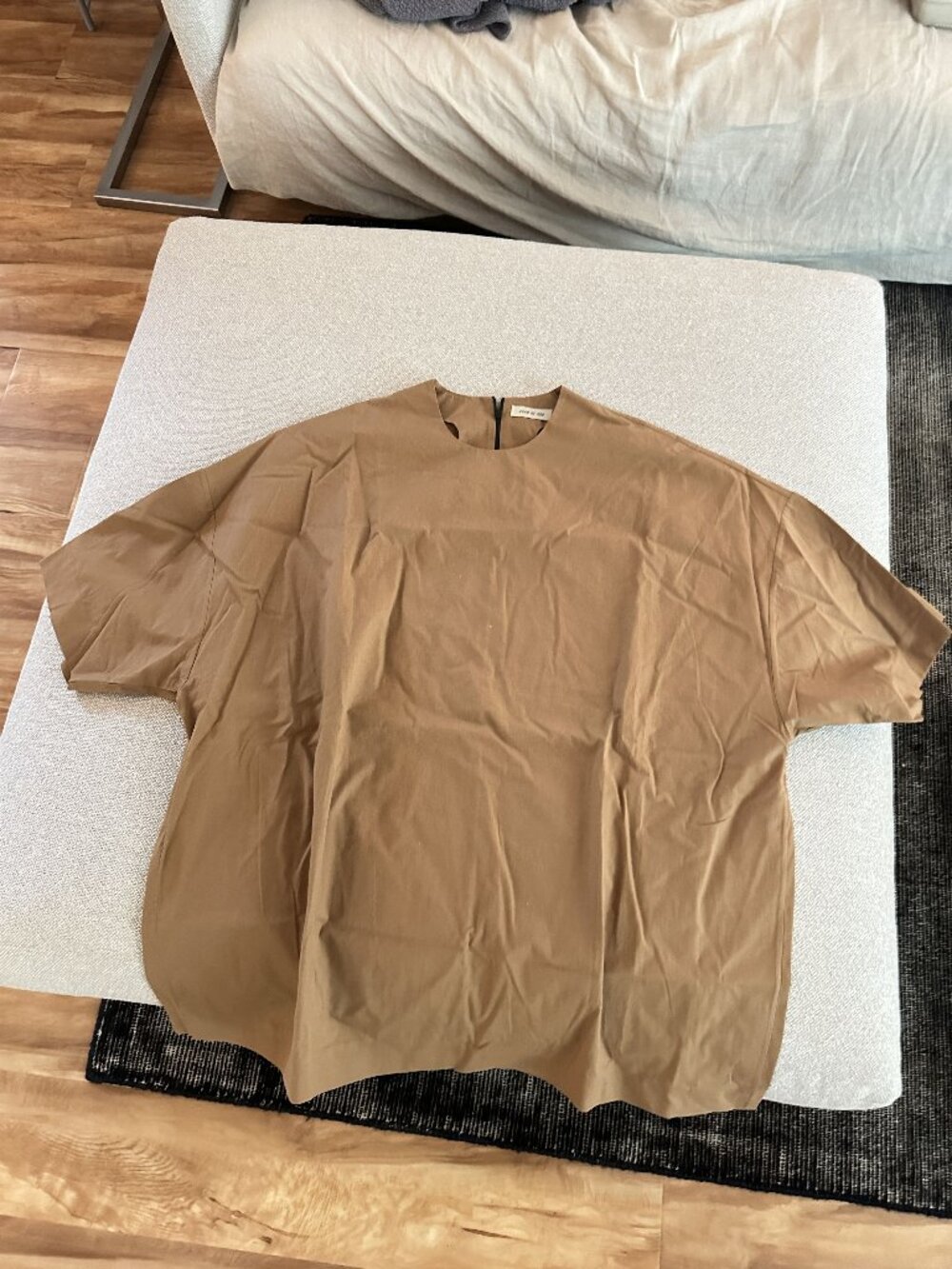 FEAR OF GOD Eternal Camel Oversized Tee Back Zip M Sample